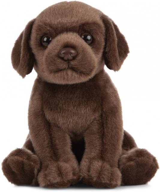 Living Nature Living Nature 16cm Chocolate Brown Labrador Soft Toy Puppy Dog AN432