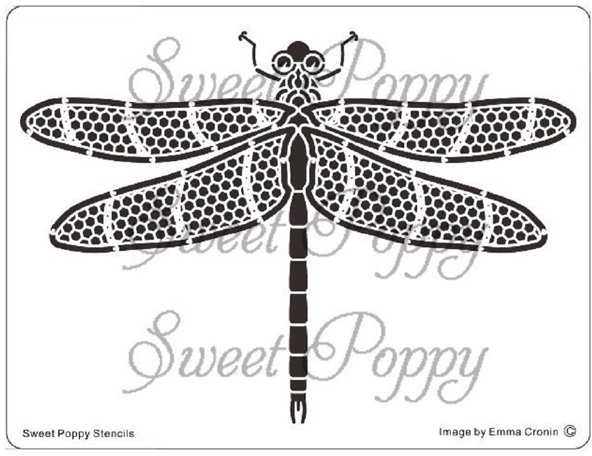 Sweet Poppy Stencils Sweet Poppy Stencil: Steampunk Dragonfly