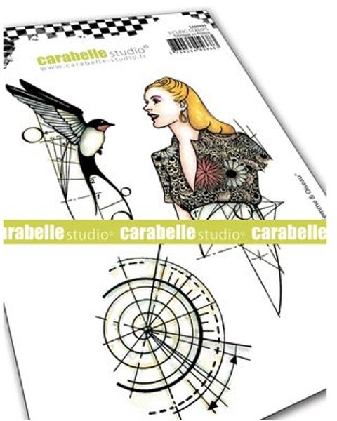 Carabelle Carabelle Studio - Rubber Stamps - A6 - Etude #1 : Femme & Oiseau