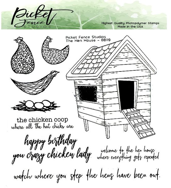 Picket Fence Studios Picket Fence Studios The Hen House Clear Stamps (BB-119)