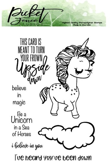 Picket Fence Studios Picket Fence Studios Sympathetic Unicorn Clear Stamps (A-101)