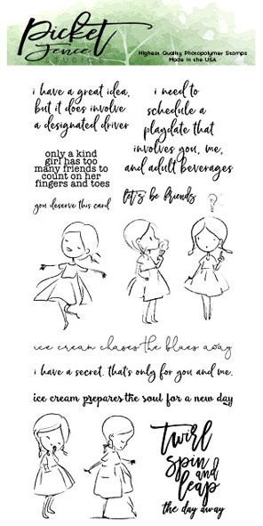 Picket Fence Studios Picket Fence Studios Sweet Dear Friend Clear Stamps (S-117)