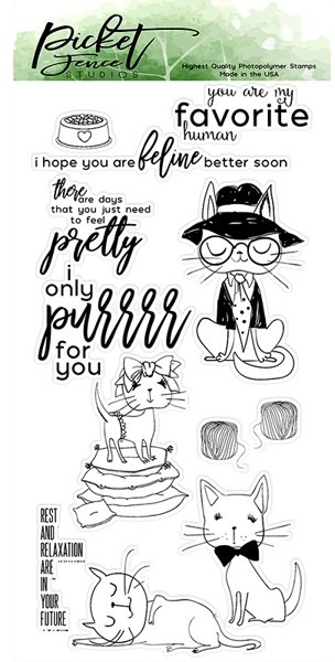 Picket Fence Studios Picket Fence Studios Pretty Kitties Clear Stamps (A-102)
