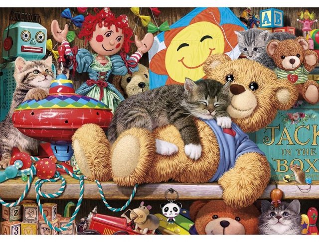 Gibsons Gibsons Snoozing On The Ted 1000 Piece Cat Jigsaw Puzzle G6281