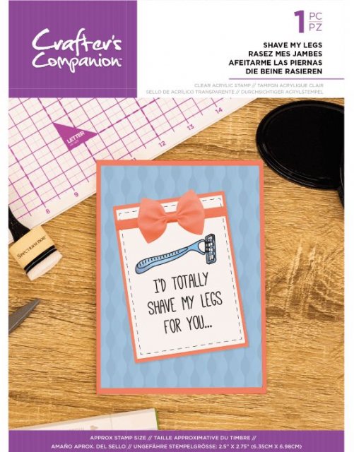 Crafter's Companion Crafter's Companion Quirky Sentiment Stamps - Shave My Legs – 4 for £8.99