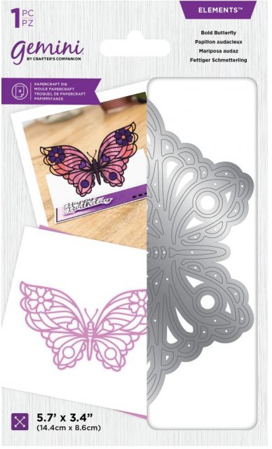 Crafter's Companion Gemini Layered Engraving Elements Die - Bold Butterfly - BUY 2 GET 3RD FREE