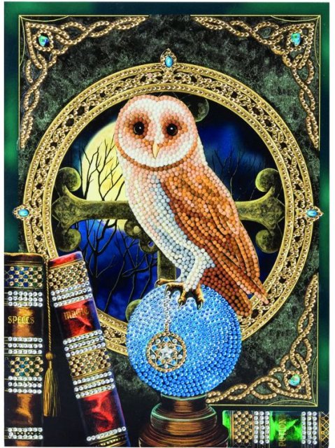 Craft Buddy Craft Buddy Giant Crystal Art Card - Spell Keeper Owl