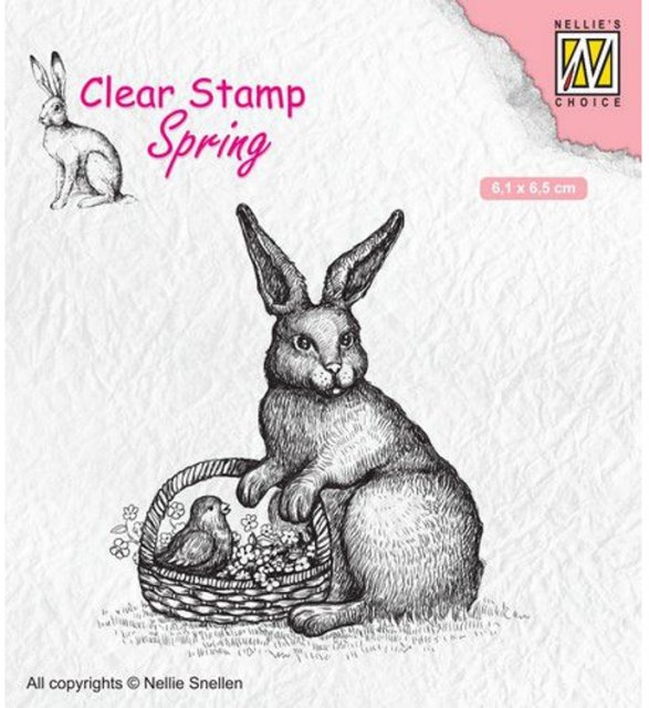 Nellie Snellen Nellie Snellen Easter Hare with Basket Stamp SPCS013