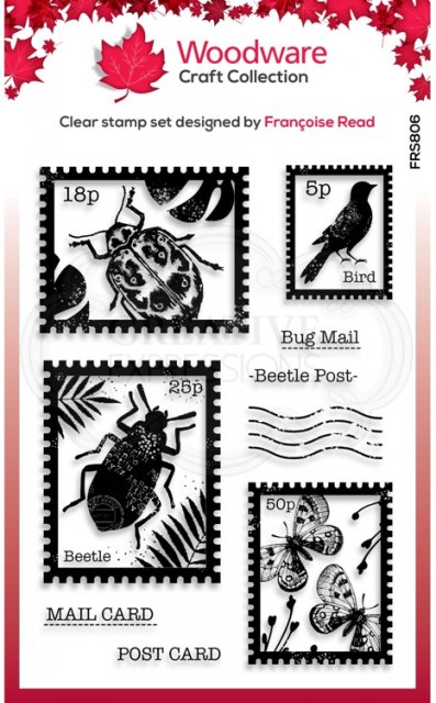 Woodware Woodware Clear Stamp - Beetle Post 4 in x 6 in Clear Stamp