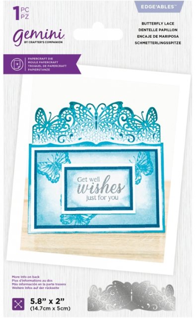 Crafter's Companion Gemini - Lace Edgeables Die - Butterfly Lace