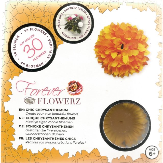 Craft Buddy Craft Buddy Forever Flowerz Chic Chrysanthemum - Yellow FF02YL - Makes 30 Flowers