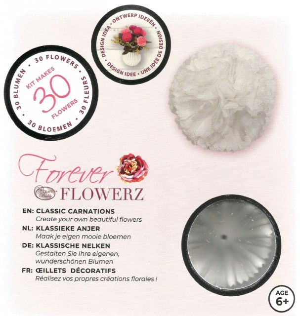 Craft Buddy Craft Buddy Forever Flowerz Classic Carnations - White FF03WH - Makes 30 Flowers