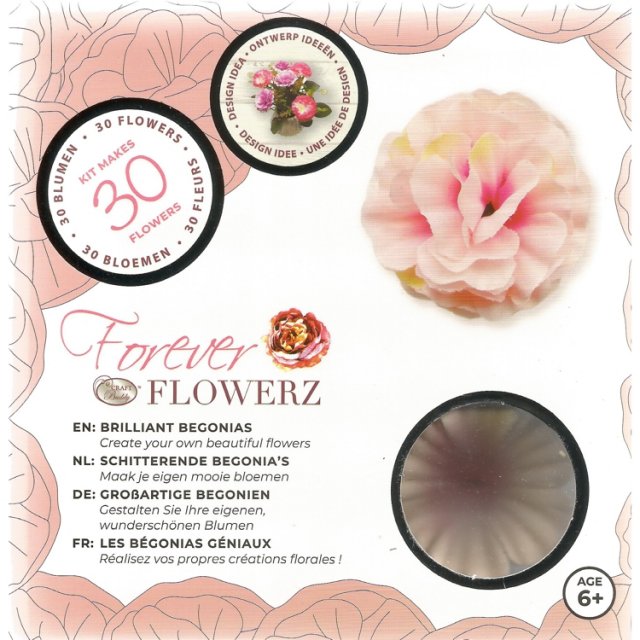 Craft Buddy Craft Buddy Forever Flowerz Brilliant Begonias - Pink FF07PK - Makes 30 Flowers