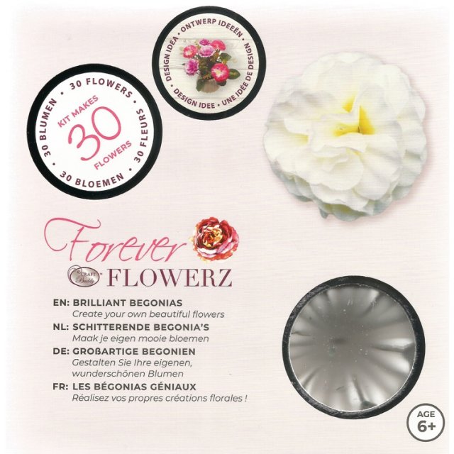 Craft Buddy Craft Buddy Forever Flowerz Brilliant Begonias - White FF07WH - Makes 30 Flowers
