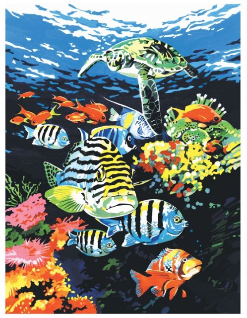 Royal & Langnickel Royal & Langnickel Painting By Numbers Ocean Deep A4 Art Kit