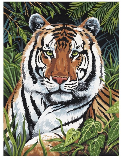 Royal & Langnickel Royal & Langnickel Painting By Numbers Tiger In Hiding A4 Art Kit