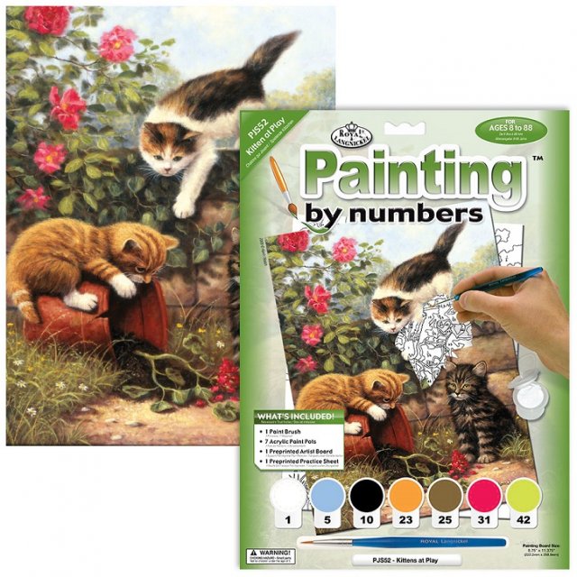 Royal & Langnickel Royal & Langnickel Painting By Numbers Kittens At Play A4 Art Kit