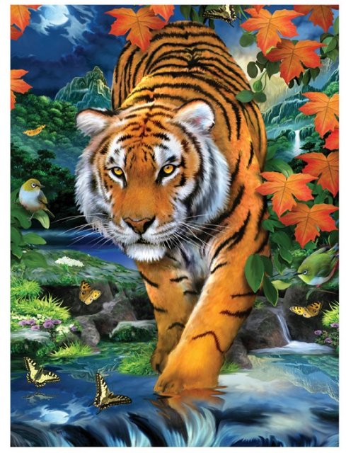 Royal & Langnickel Royal & Langnickel Painting By Numbers On The Prowl Tiger A4 Art Kit