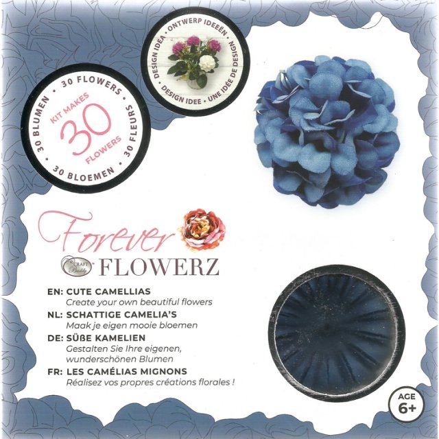 Craft Buddy Craft Buddy Forever Flowerz Cute Camellias - Sapphire FF01SP - Makes 30 Flowers