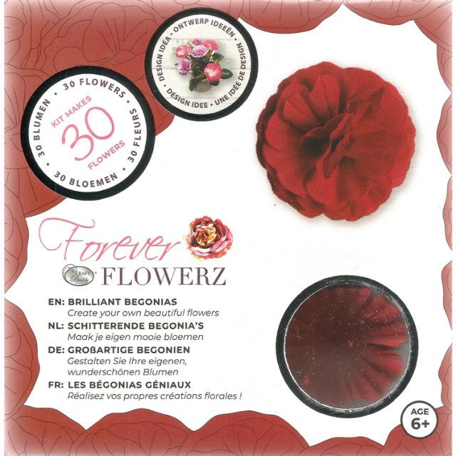 Craft Buddy Craft Buddy Forever Flowerz Brilliant Begonias - Red FF07RD - Makes 30 Flowers