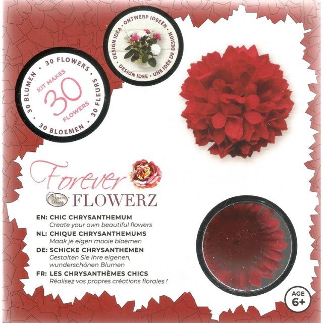 Craft Buddy Craft Buddy Forever Flowerz Chic Chrysanthemum - Red FF02RD - Makes 30 Flowers