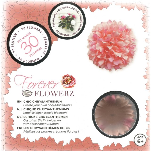 Craft Buddy Craft Buddy Forever Flowerz Chic Chrysanthemum - Peach FF02PH - Makes 30 Flowers