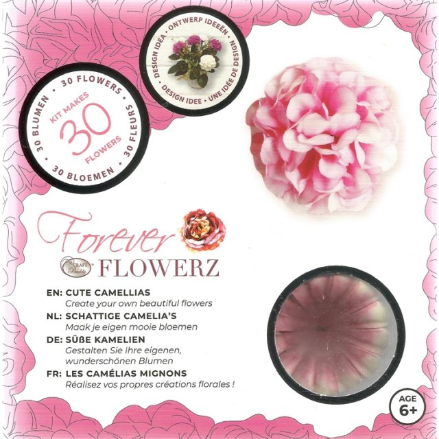 Craft Buddy Craft Buddy Forever Flowerz Cute Camellias - Pink FF01PK - Makes 30 Flowers