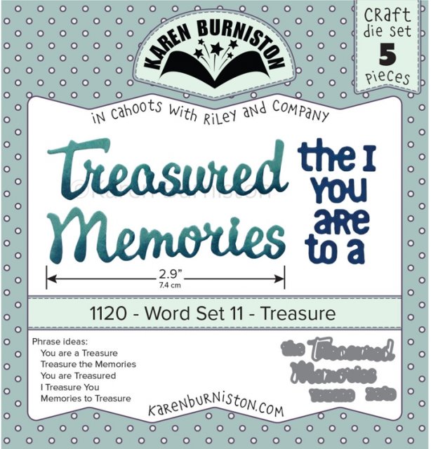 Karen Burniston Karen Burniston Word Set 11 - Treasure Die 1120