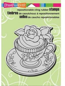 Stampendous Stampendous Teacup Cupcake Cling Rubber Stamp