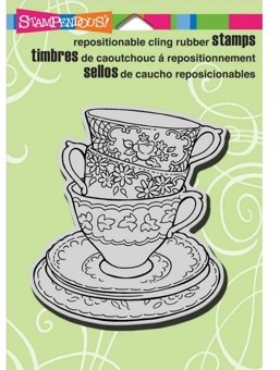Stampendous Stampendous Teacup Trio Cling Rubber Stamp