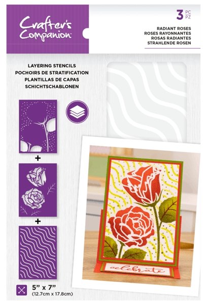 Crafter's Companion Crafter's Companion Layering Stencils - Radiant Roses
