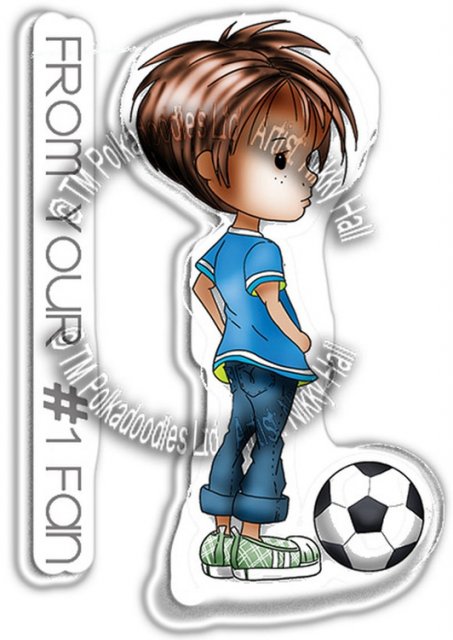 Polkadoodles Polkadoodles Little Dudes Football Stamp PD7859