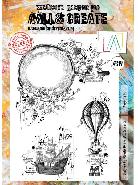 Aall & Create Aall & Create A4 Stamps #319 - Magnify It