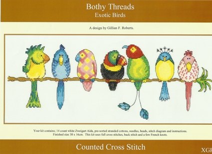 Bothy Threads Bothy Threads Exotic Birds Counted Cross Stitch Kit