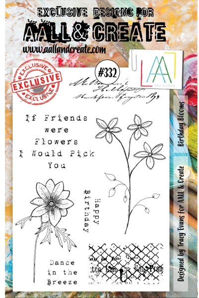 Aall & Create Aall & Create A5 Stamps #332 - Birthday Blooms