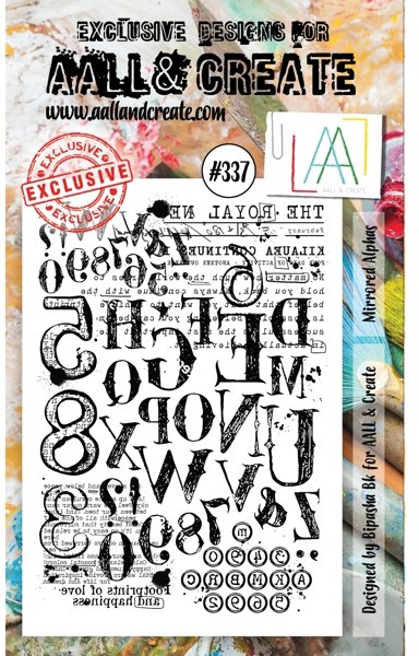 Aall & Create Aall & Create A6 Stamp #337 - Mirrored Alphas