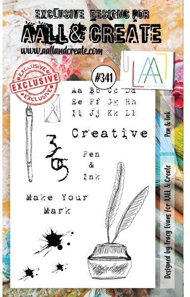 Aall & Create Aall & Create A6 Stamp #341 - Pen & Ink