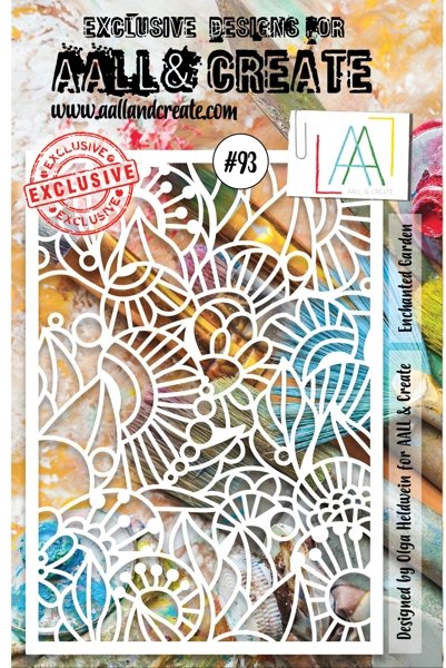 Aall & Create Aall & Create A5 Stencil #93 - Enchanted Garden