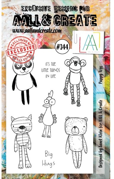 Aall & Create Aall & Create A6 Stamp #344 - Puppy Toys