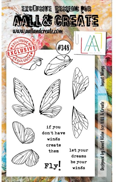 Aall & Create Aall & Create A6 Stamp #348 - Insect Wings