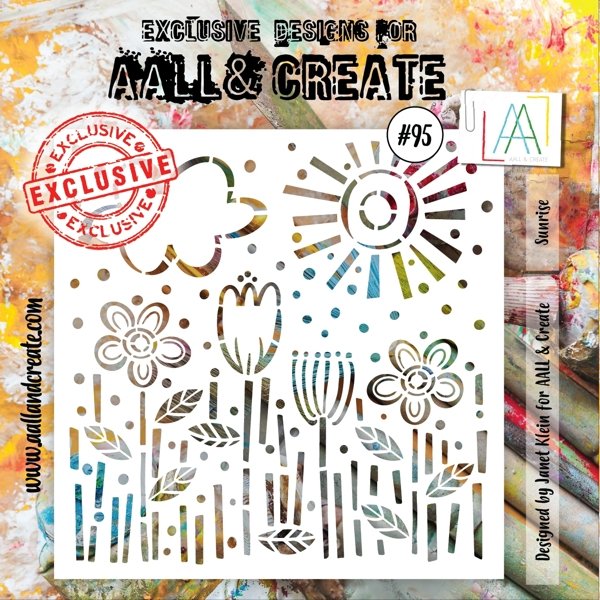 Aall & Create Aall & Create 6X6 Stencil #95 - Sunrise
