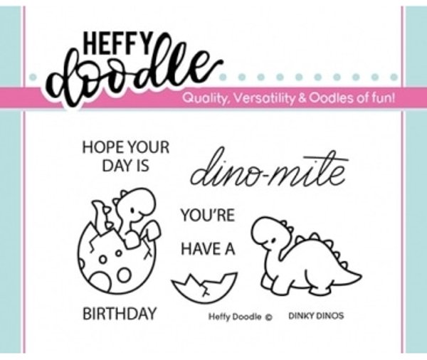 Heffy Doodle Heffy Doodle Stamp - Dinky Dinos HFD107