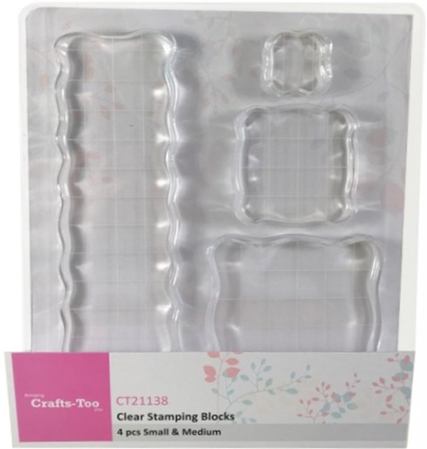 Crafts Too Crafts Too Set of 4 Clear Stamping Blocks Small & Medium