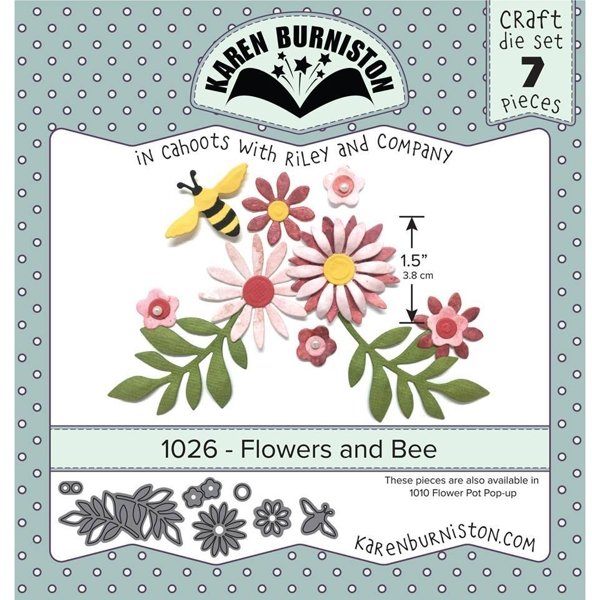 Karen Burniston Karen Burniston Die Set - Flowers and Bee 1026