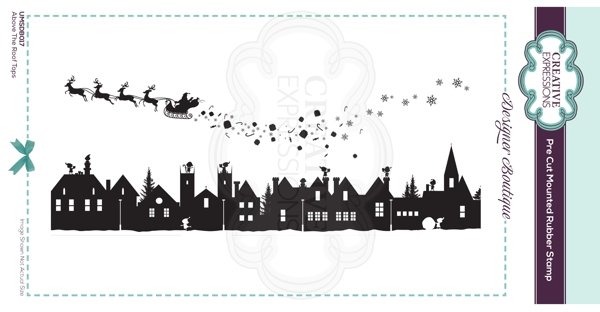 Creative Expressions Creative Expressions Designer Boutique Collection Above The Roof Tops  DL Pre Cut Rubber Stamp