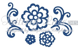 Tattered Lace Tattered Lace Floral Flourish and Lacy Rose Cutting Die D677