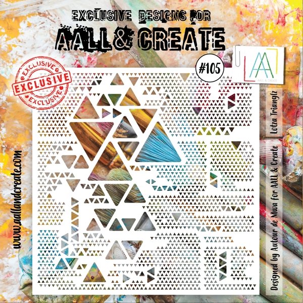 Aall & Create Aall & Create 6X6 Stencil #105 - Lotza Trianglz