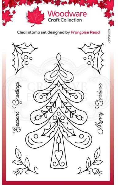 Woodware Woodware Clear Singles Nordic Tree 4 in x 6 in Stamp