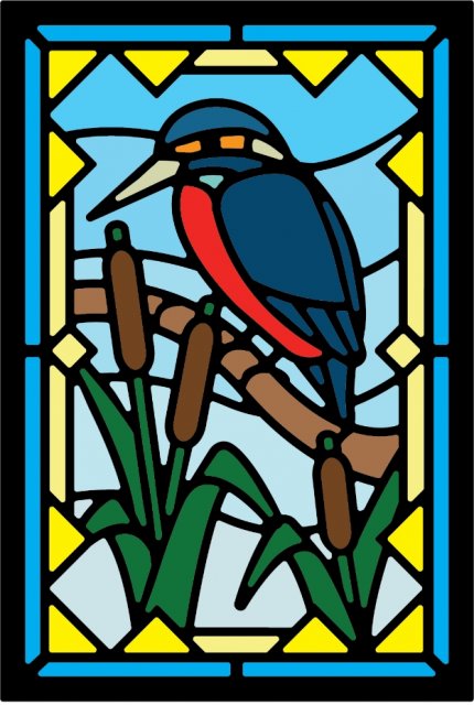 Crafter's Companion Gemini Stained Glass Die - Kingfisher Window