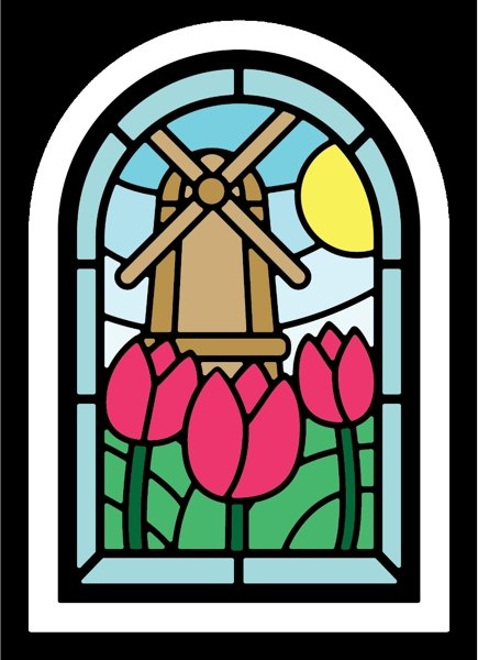 Crafter's Companion Gemini Stained Glass Die - Windmill Window